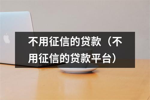 不用征信的贷款（不用征信的贷款平台）