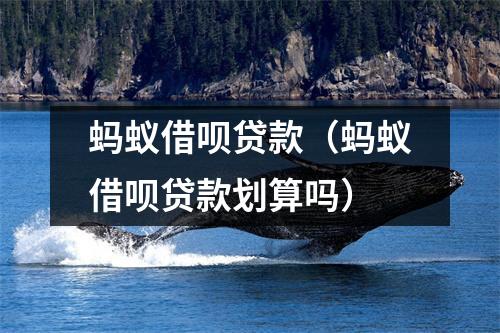 蚂蚁借呗贷款（蚂蚁借呗贷款划算吗）