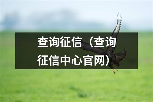 查询征信(查询征信中心官网)