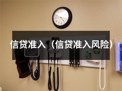 信贷准入(信贷准入风险)