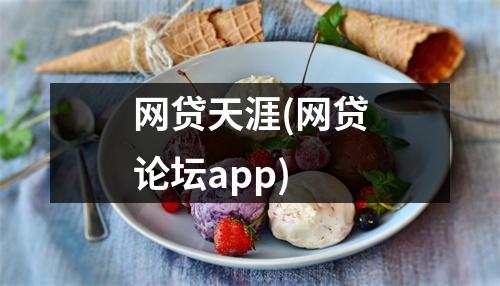 网贷天涯(网贷论坛app)