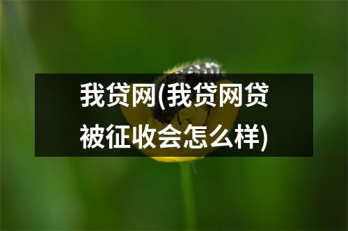我贷网(我贷网贷被征收会怎么样)
