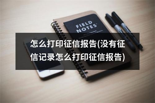 怎么打印征信报告(没有征信记录怎么打印征信报告)