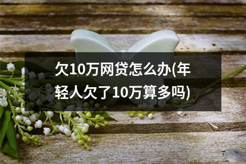 欠10万网贷怎么办(年轻人欠了10万算多吗)