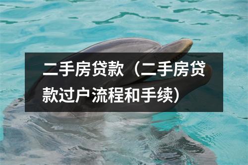 二手房贷款(二手房贷款过户流程和手续)