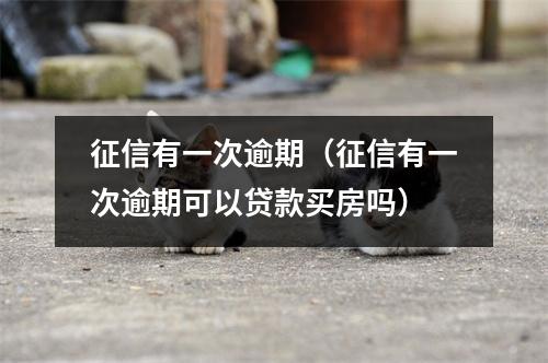 征信有一次逾期（征信有一次逾期可以贷款买房吗）