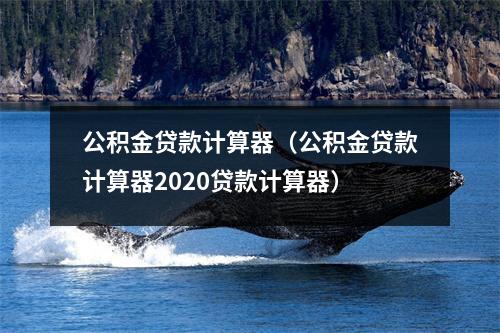 公积金贷款计算器（公积金贷款计算器2020贷款计算器）