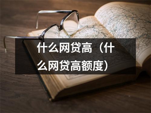 什么网贷高（什么网贷高额度）