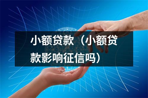 小额贷款（小额贷款影响征信吗）