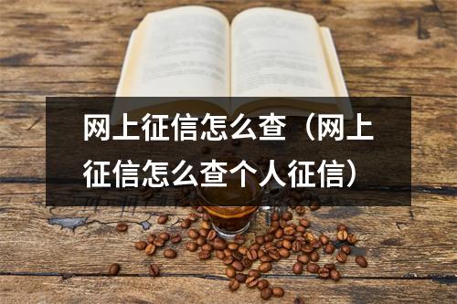 网上征信怎么查（网上征信怎么查个人征信）