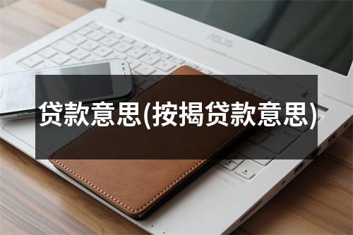 贷款意思(按揭贷款意思)