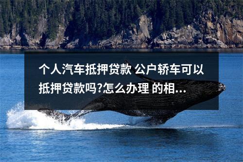 个人汽车抵押贷款 公户轿车可以抵押贷款吗?怎么办理 的相关资讯