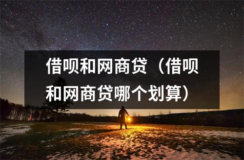 借呗和网商贷（借呗和网商贷哪个划算）