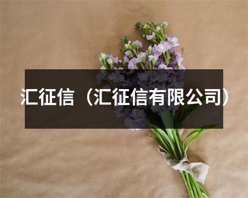 汇征信（汇征信有限公司）