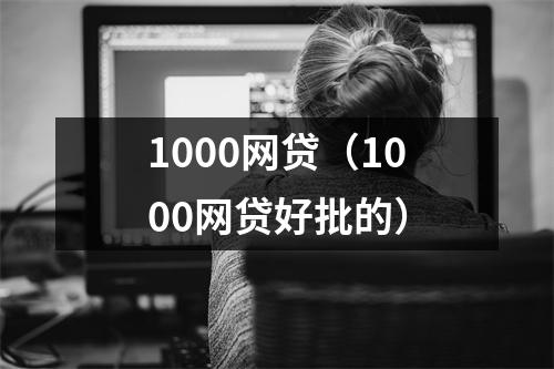 1000网贷(1000网贷好批的)