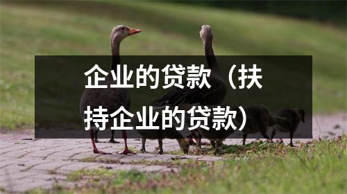 企业的贷款（扶持企业的贷款）