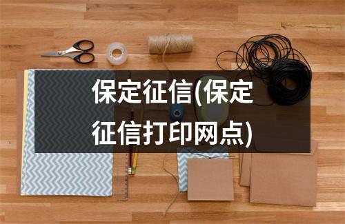 保定征信(保定征信打印网点)