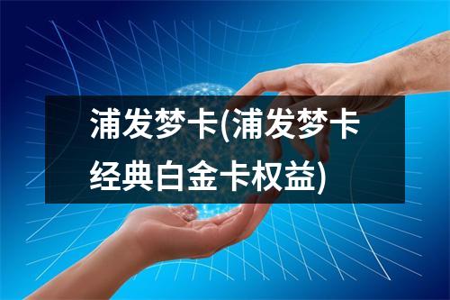 浦发梦卡(浦发梦卡经典白金卡权益)