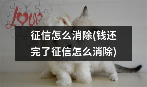 征信怎么消除(钱还完了征信怎么消除)
