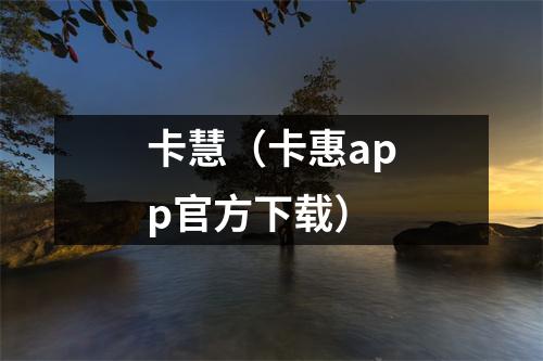 卡慧（卡惠app官方下载）