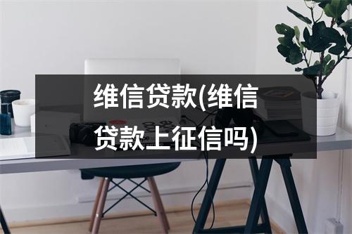 维信贷款(维信贷款上征信吗)