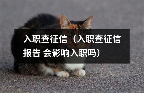 入职查征信（入职查征信报告 会影响入职吗）