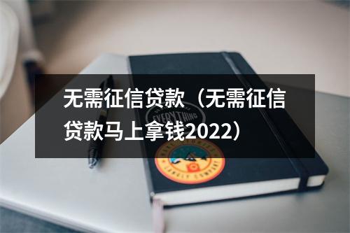 无需征信贷款(无需征信贷款马上拿钱2022)