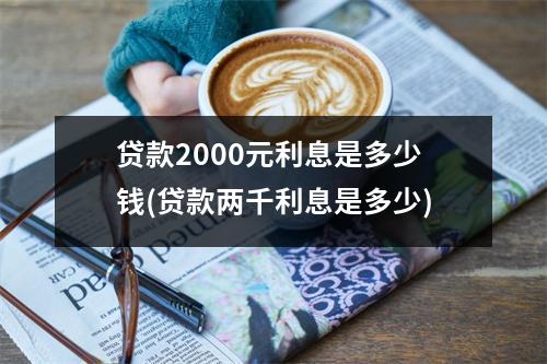 贷款2000元利息是多少钱(贷款两千利息是多少)