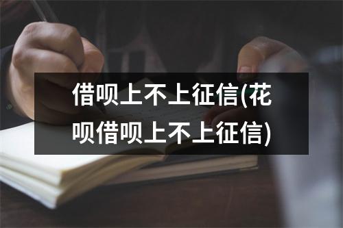 借呗上不上征信(花呗借呗上不上征信)