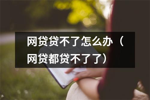 网贷贷不了怎么办（网贷都贷不了了）