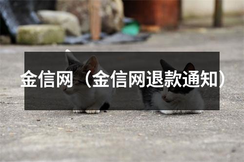 金信网（金信网退款通知）