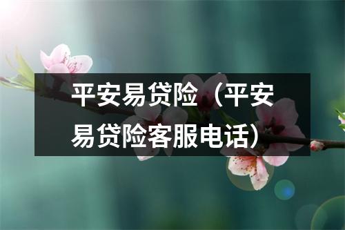 平安易贷险（平安易贷险客服电话）