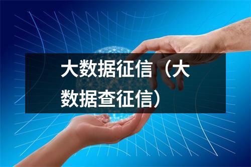 大数据征信（大数据查征信）