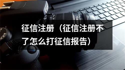 征信注册（征信注册不了怎么打征信报告）