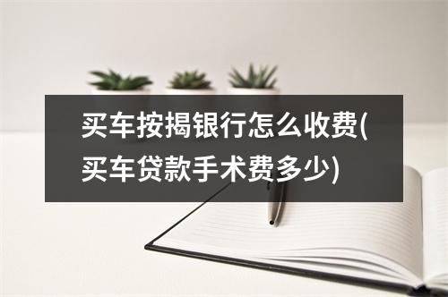 买车按揭银行怎么收费(买车贷款手术费多少)