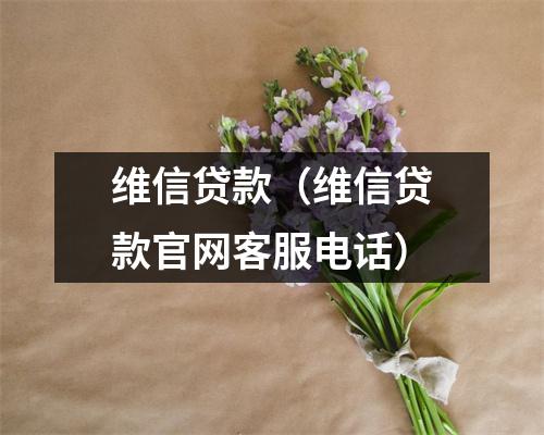 维信贷款（维信贷款官网客服电话）
