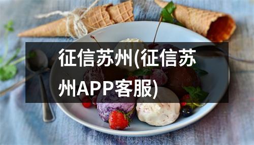 征信苏州(征信苏州APP客服)