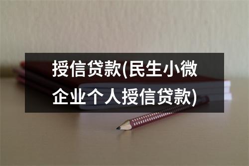 授信贷款(民生小微企业个人授信贷款)
