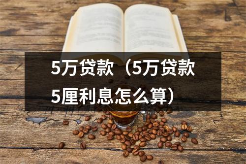 5万贷款（5万贷款5厘利息怎么算）