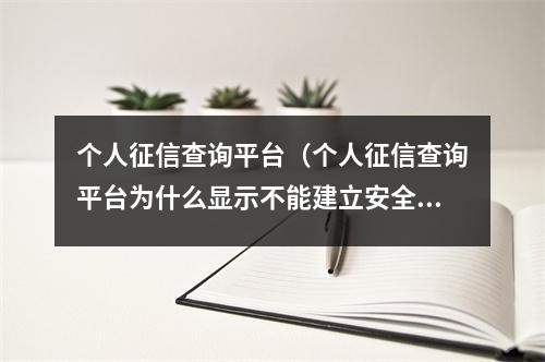 个人征信查询平台（个人征信查询平台为什么显示不能建立安全联系）