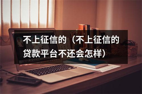 不上征信的（不上征信的贷款平台不还会怎样）