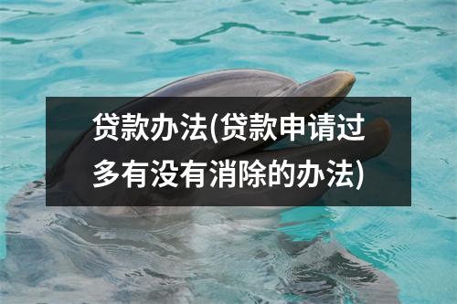 贷款办法(贷款申请过多有没有消除的办法)