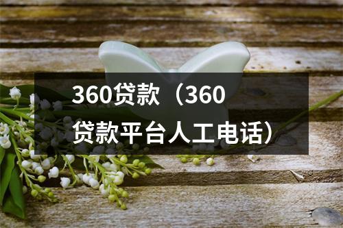 360贷款（360贷款平台人工电话）
