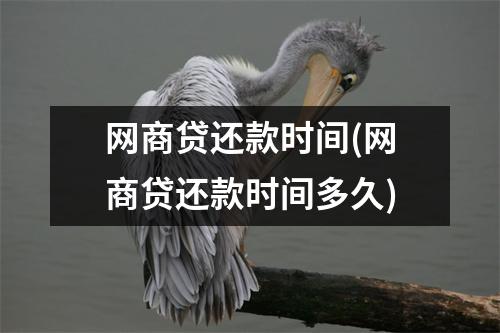 网商贷还款时间(网商贷还款时间多久)