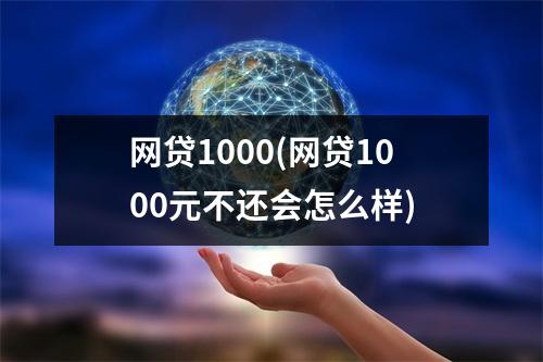 网贷1000(网贷1000元不还会怎么样)