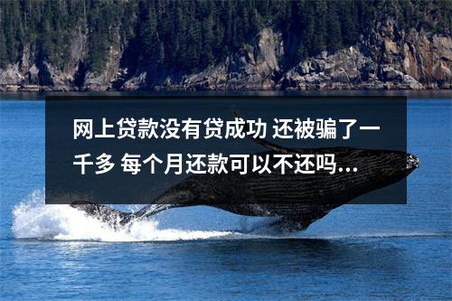 网上贷款没有贷成功 还被骗了一千多 每个月还款可以不还吗 的相关资讯