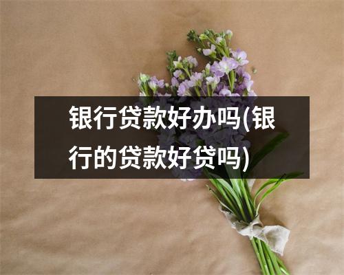 银行贷款好办吗(银行的贷款好贷吗)