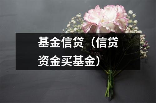 基金信贷（信贷资金买基金）
