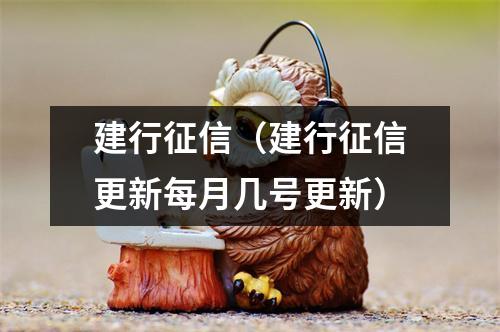 建行征信(建行征信更新每月几号更新)