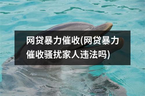 网贷暴力催收(网贷暴力催收骚扰家人违法吗)